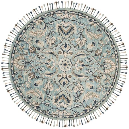 Safavieh 6 x 6 ft. Bohemian Blossom Hand Tufted Area Rug Blue & Ivory BLM457M-6R